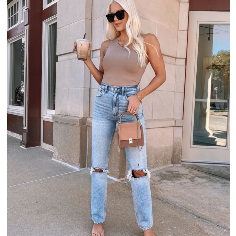 90’s Straight, Ultra High Rise Distressed Jeans- The OG Viral Pair! NWOT